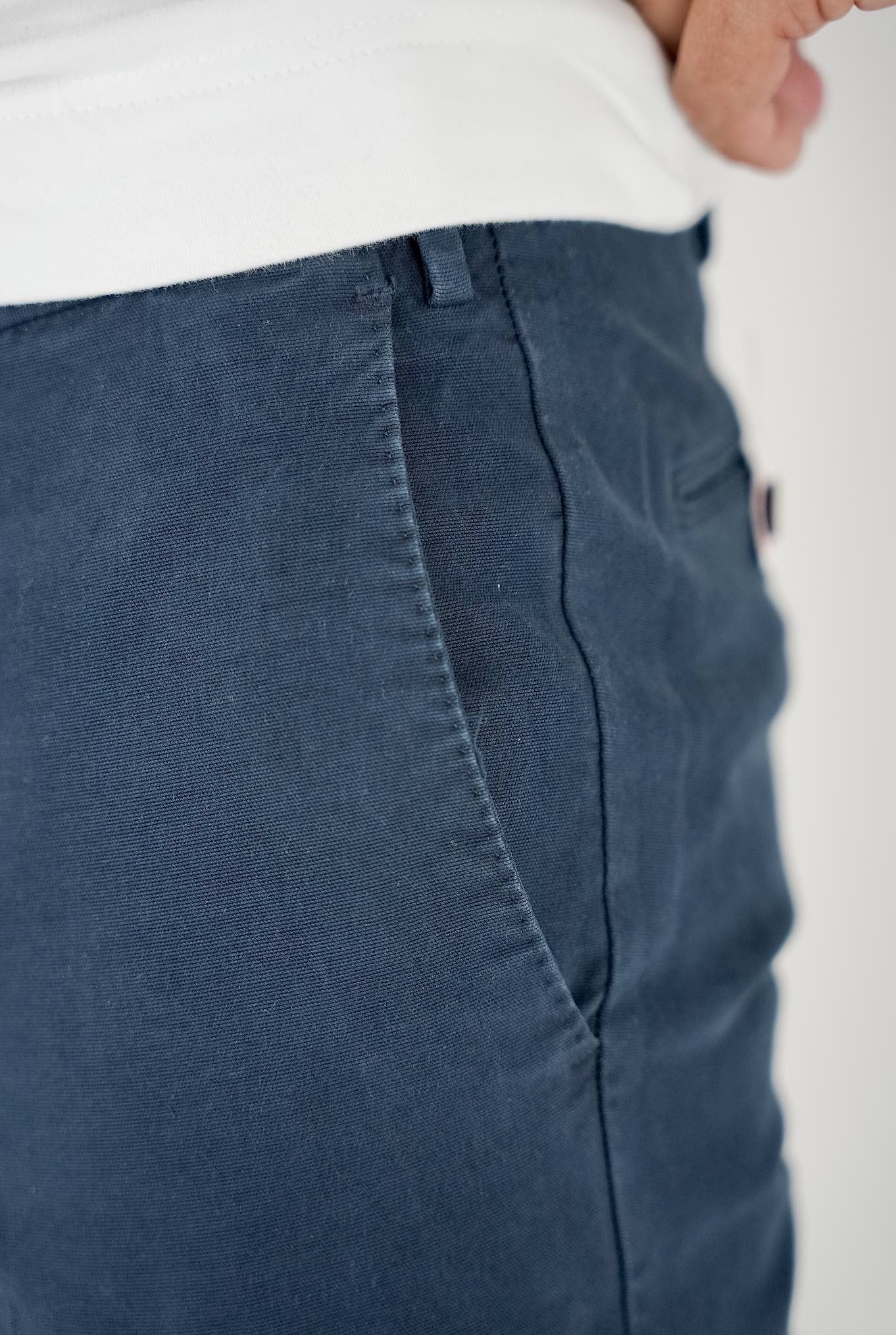 PT Pantaloni Délavé Stretch Slim Cotone e Lyocell Blu