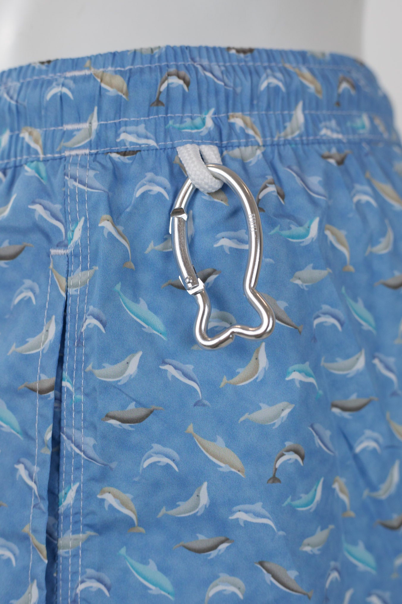 FEDELI Costume da Bagno Fantasia Azzurro Delfini