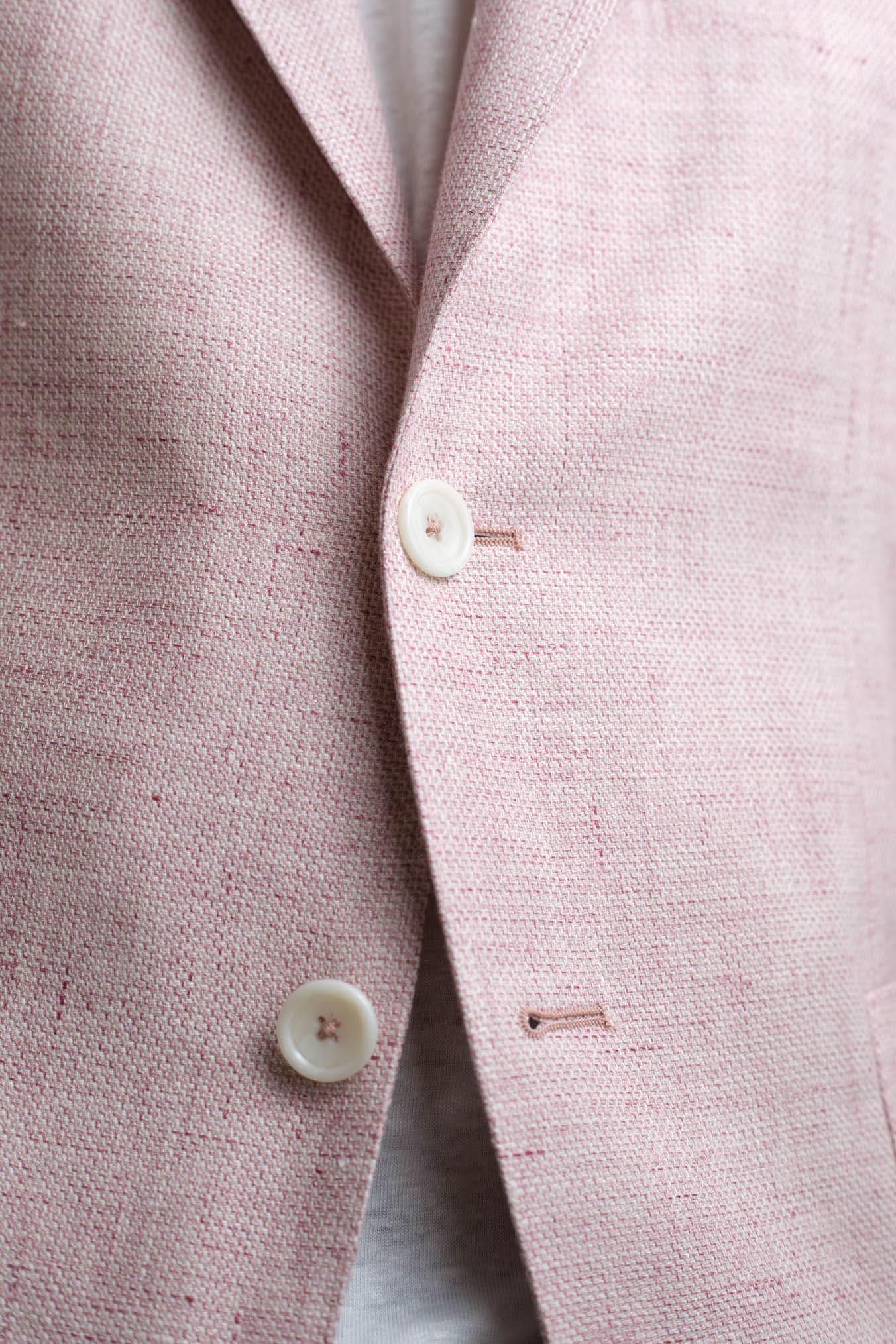TAGLIATORE Pink Mélange Cotton Linen Jacket