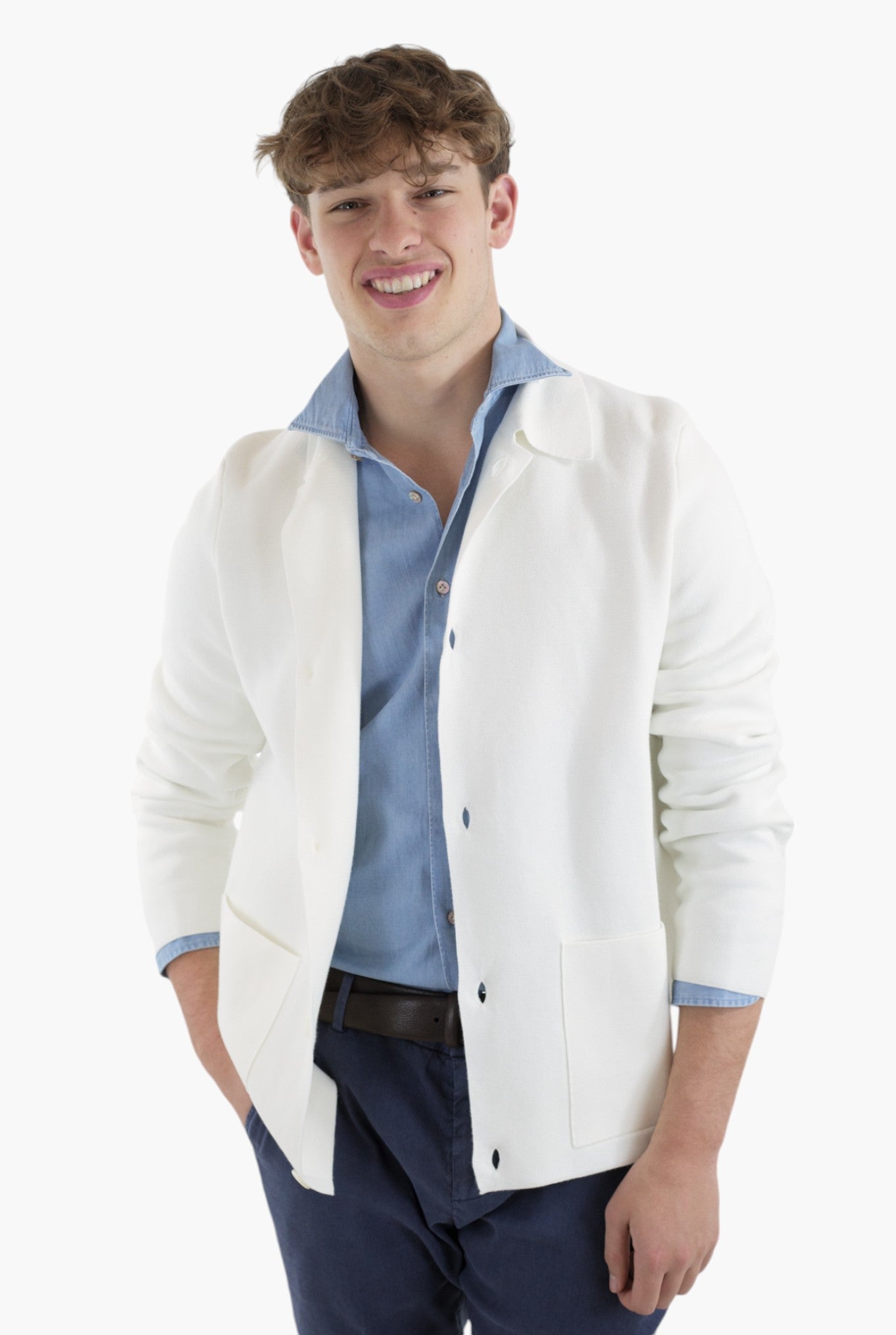 White cotton summer jackets top