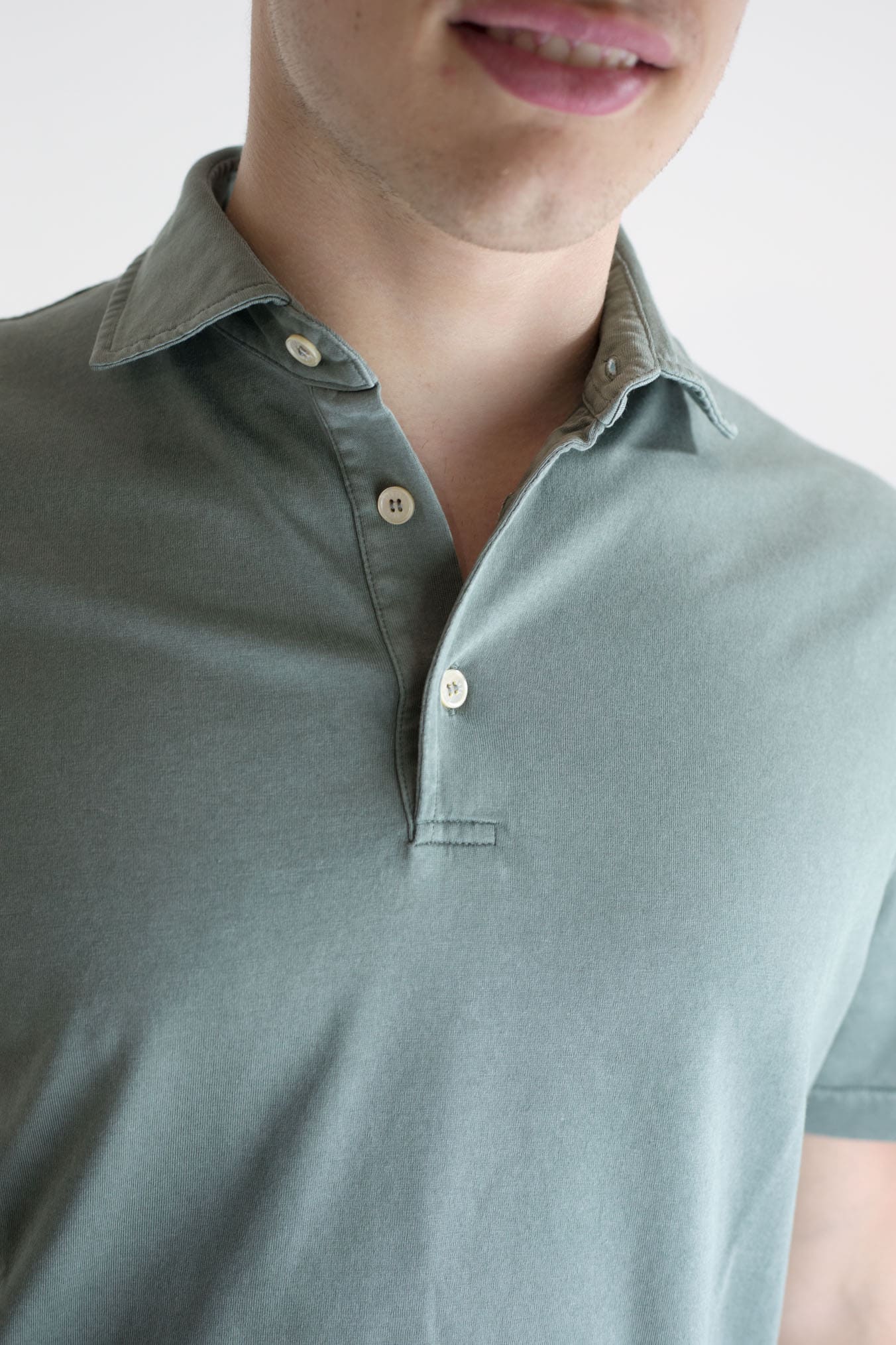 FEDELI Polo MM Organic Cotton Giza Frosted Green