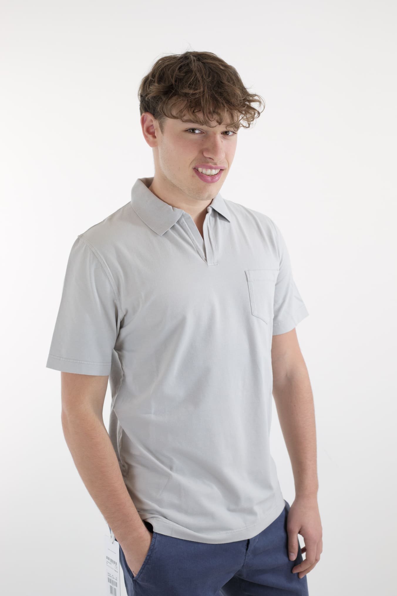 SEASE Polo MM T-Shirt Crew Jersey Cotton Pearl Grey