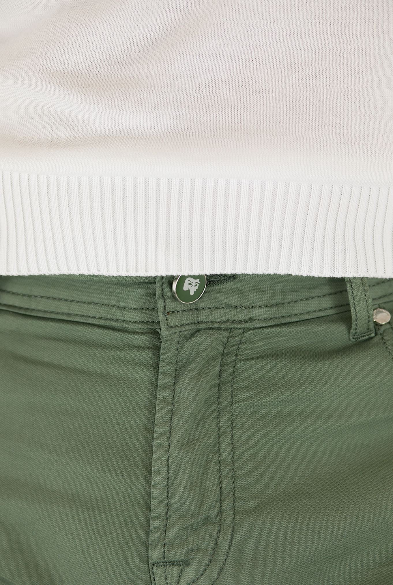PESCAROLO 5 Pocket Trousers mod. Nerano Cotton Silk Green