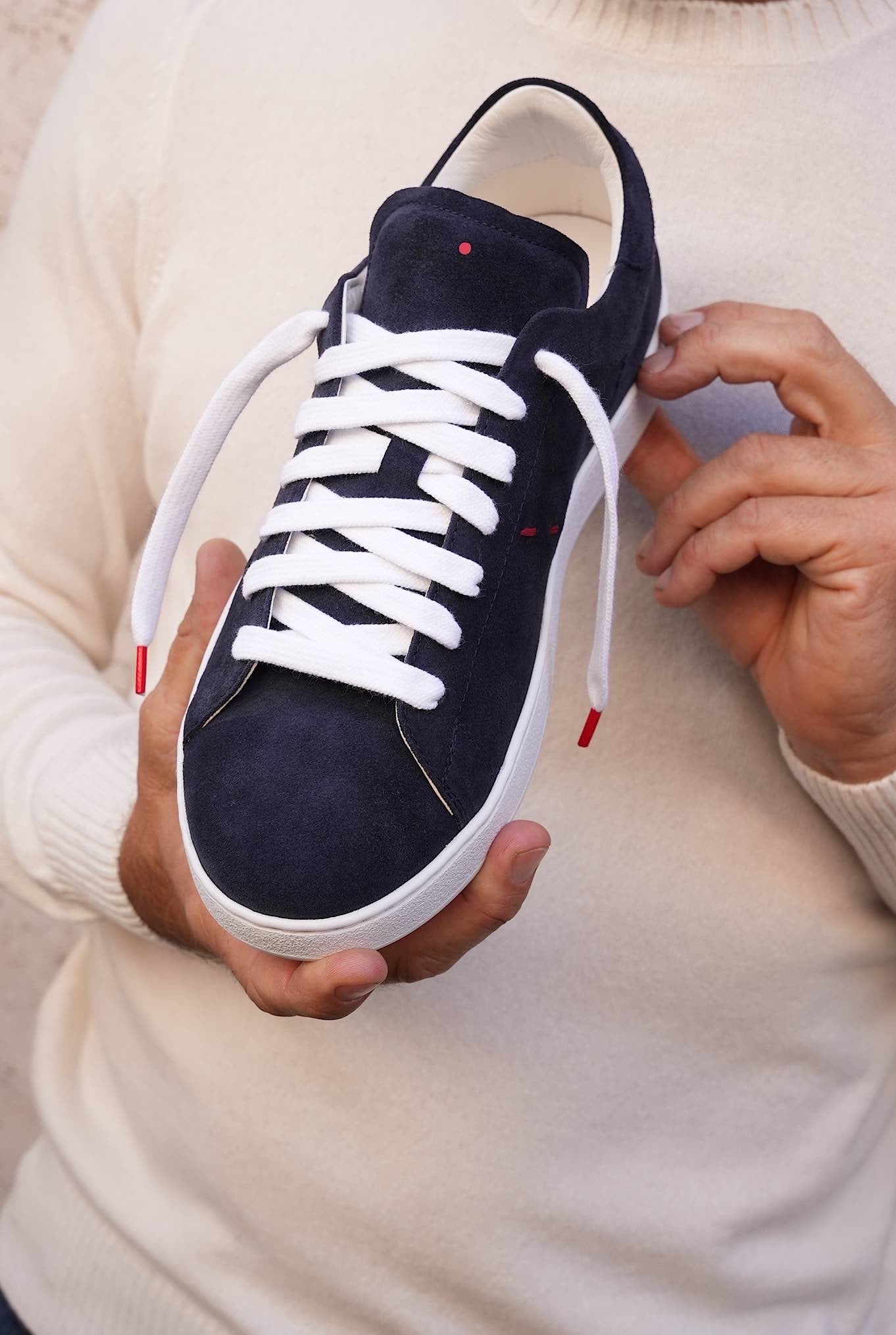 KITON Sneakers in Suede Blu