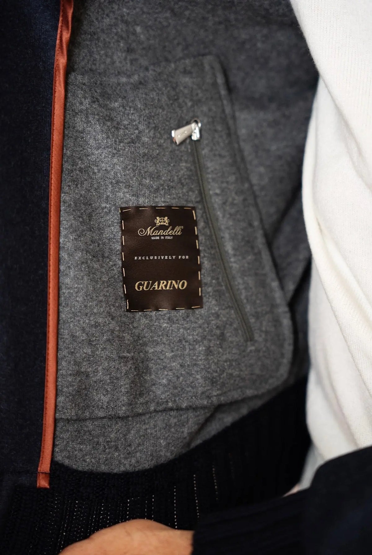 MANDELLI Cashmere Jacket with Detachable Hood | Guarino Store