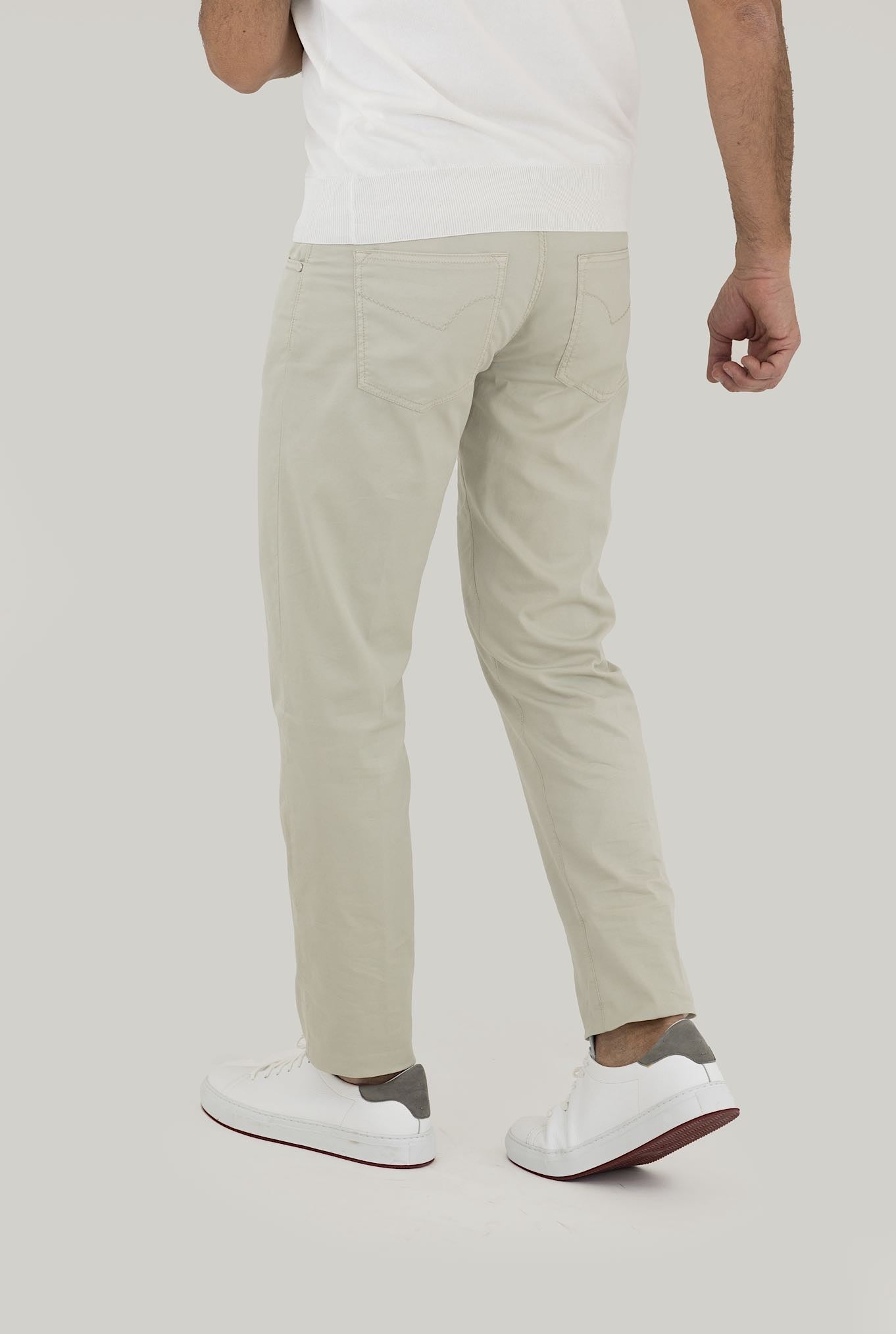 PESCAROLO 5 Pocket Trousers mod. Nerano Cotton Silk Beige