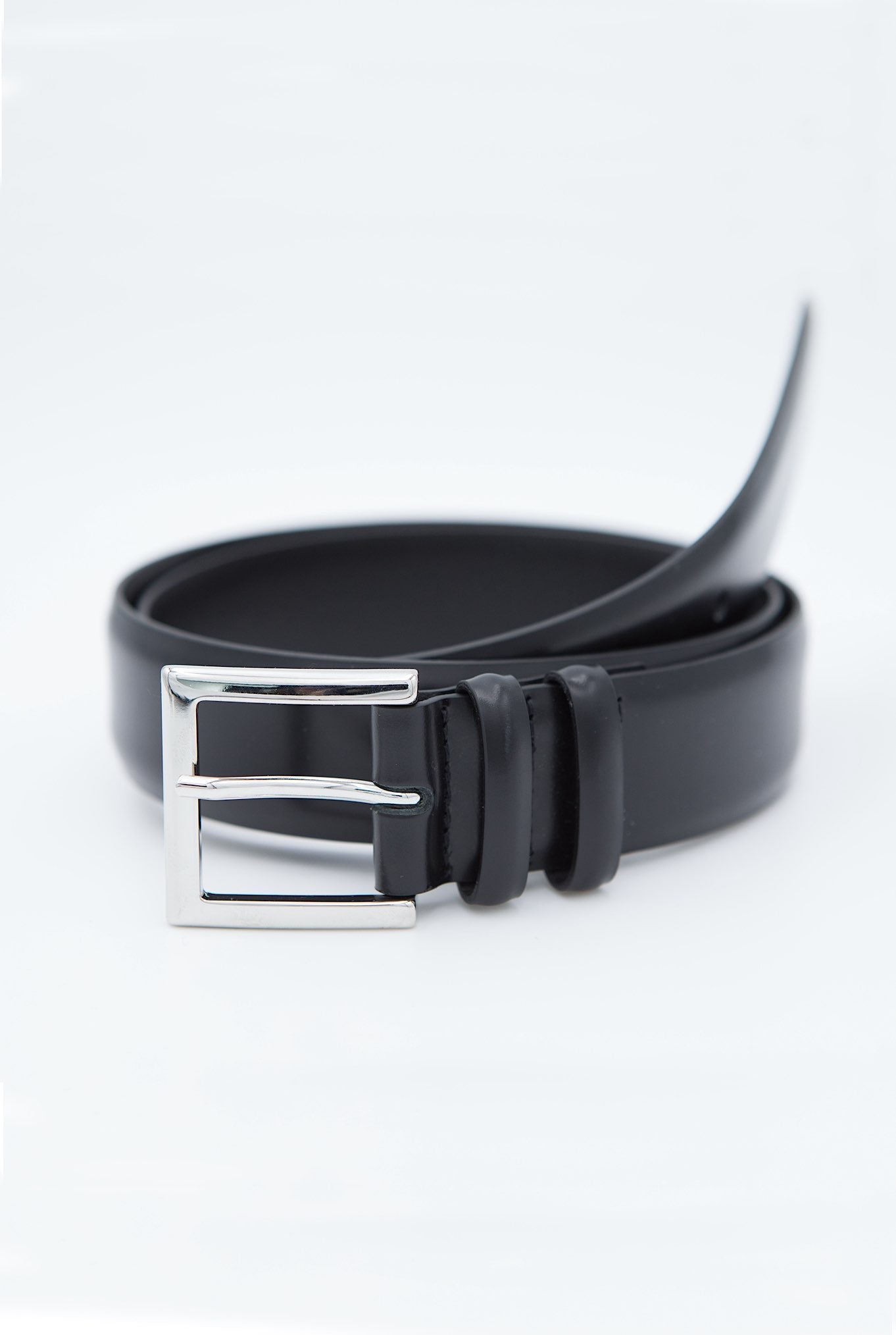 ORCIANI Black Leather Belt