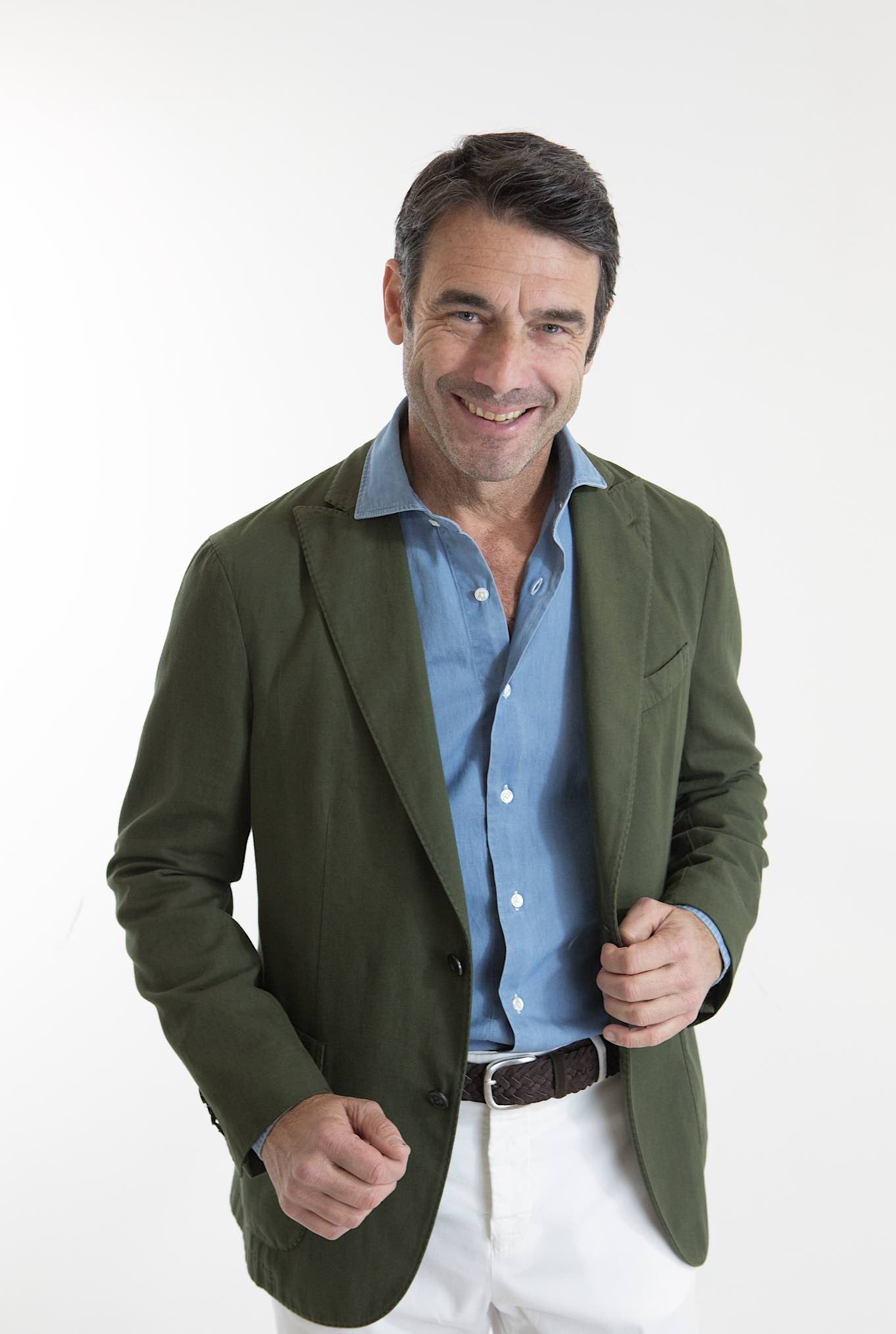 BOGLIOLI Giacca K-Jacket Cotone e Lino Verde