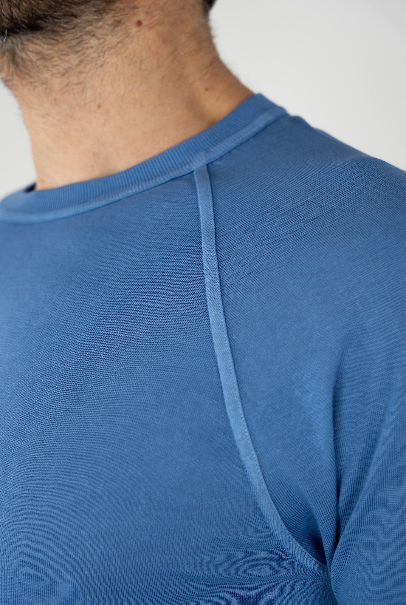 DRUMOHR Crewneck Sweater Blue Sweatshirt Cut