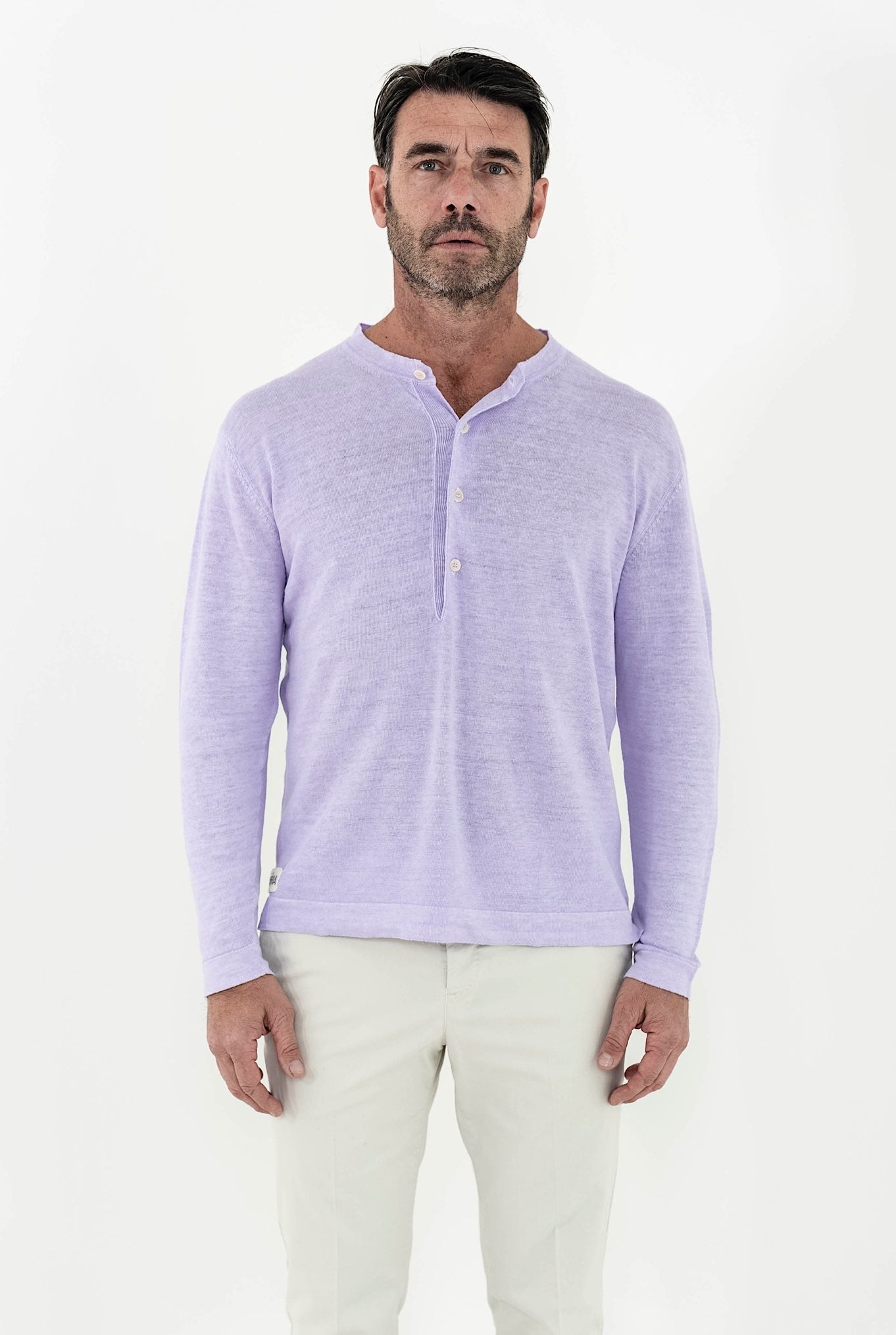 MATEMA Long Sleeve Seraph Shirt in Lilac Linen
