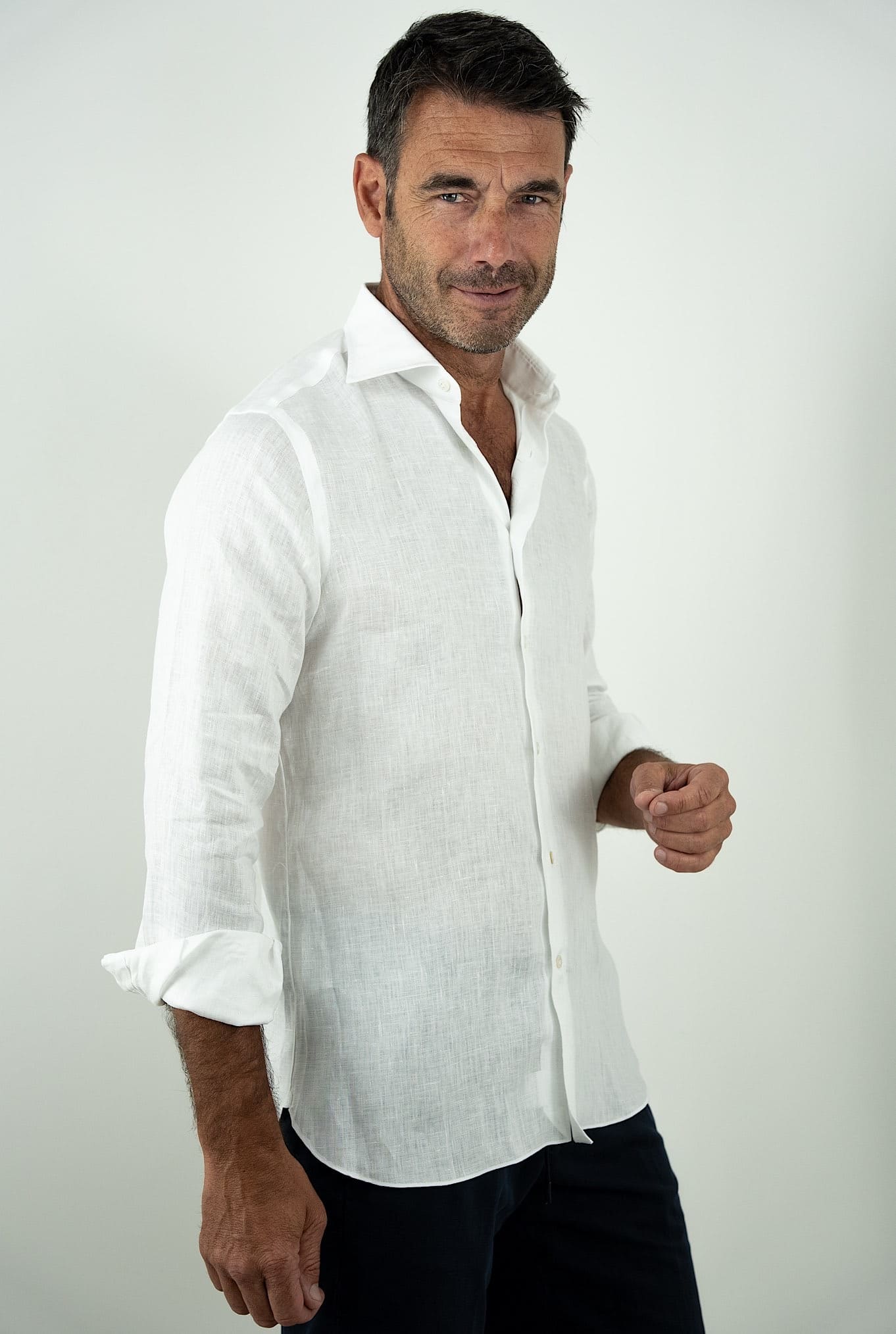 BORRIELLO Shirt in White Linen