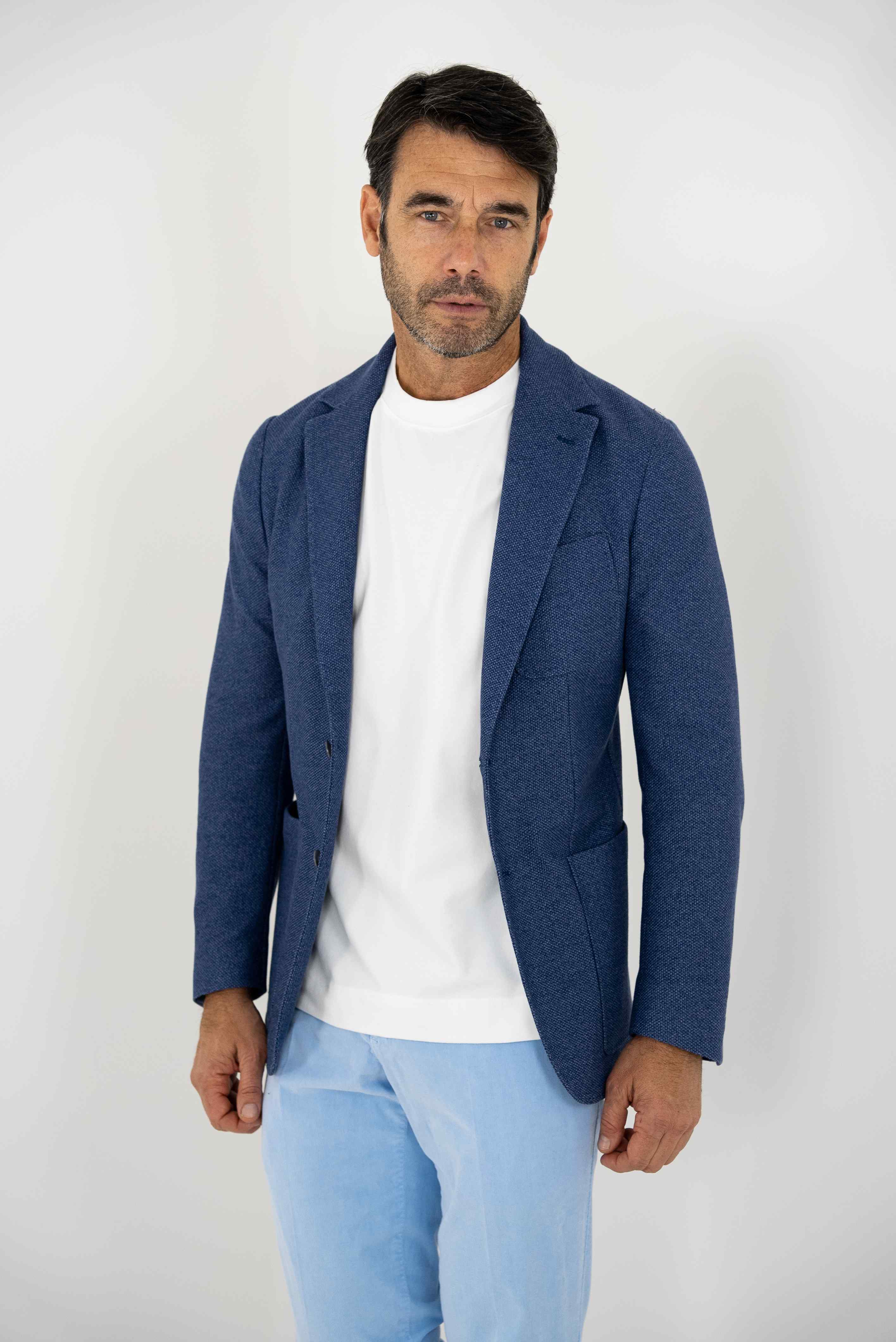 Canali Light Blue Unlined 2 Button Jacket