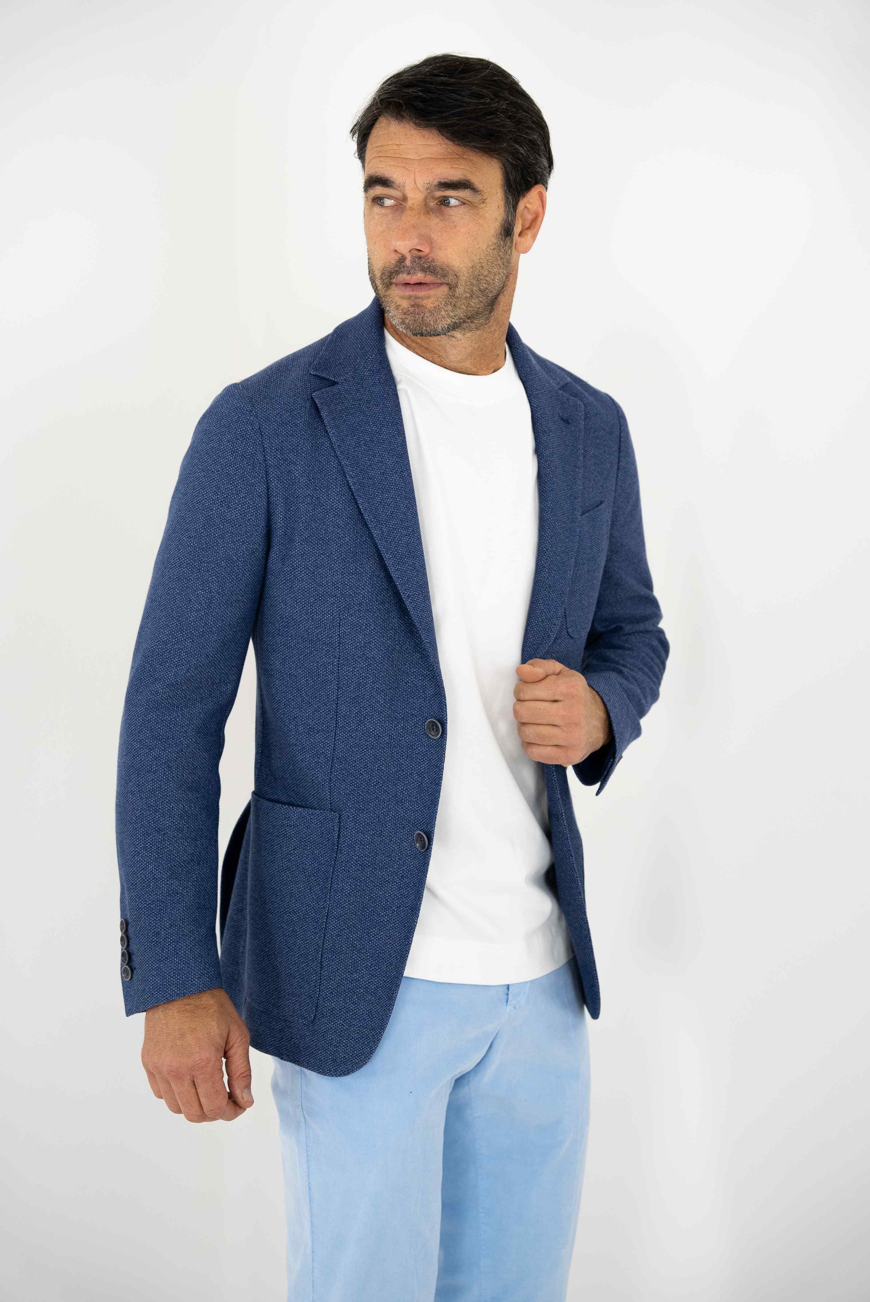 Canali Light Blue Unlined 2 Button Jacket