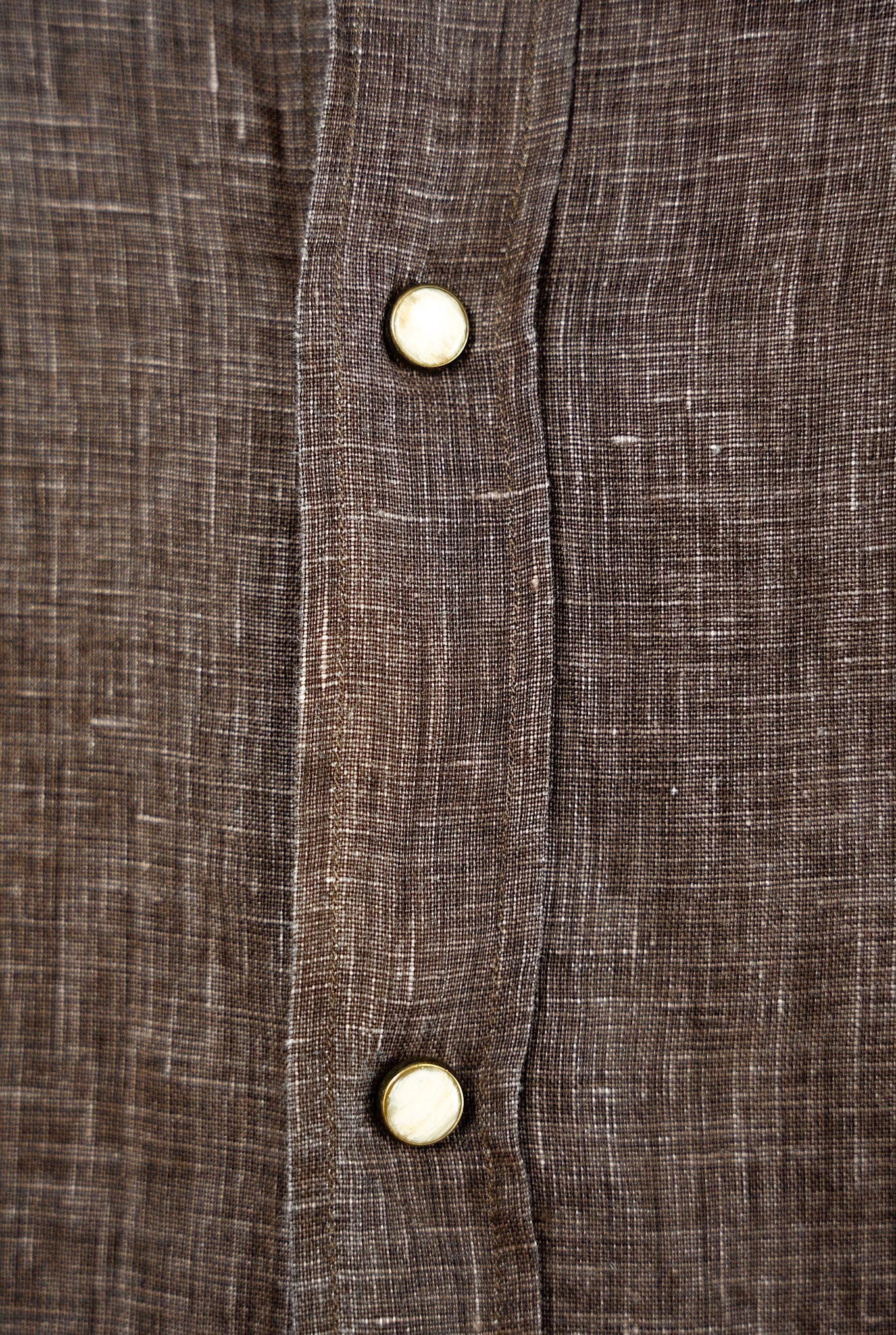 GIANNETTO PORTOFINO SLIM FIT Brown Linen Shirt