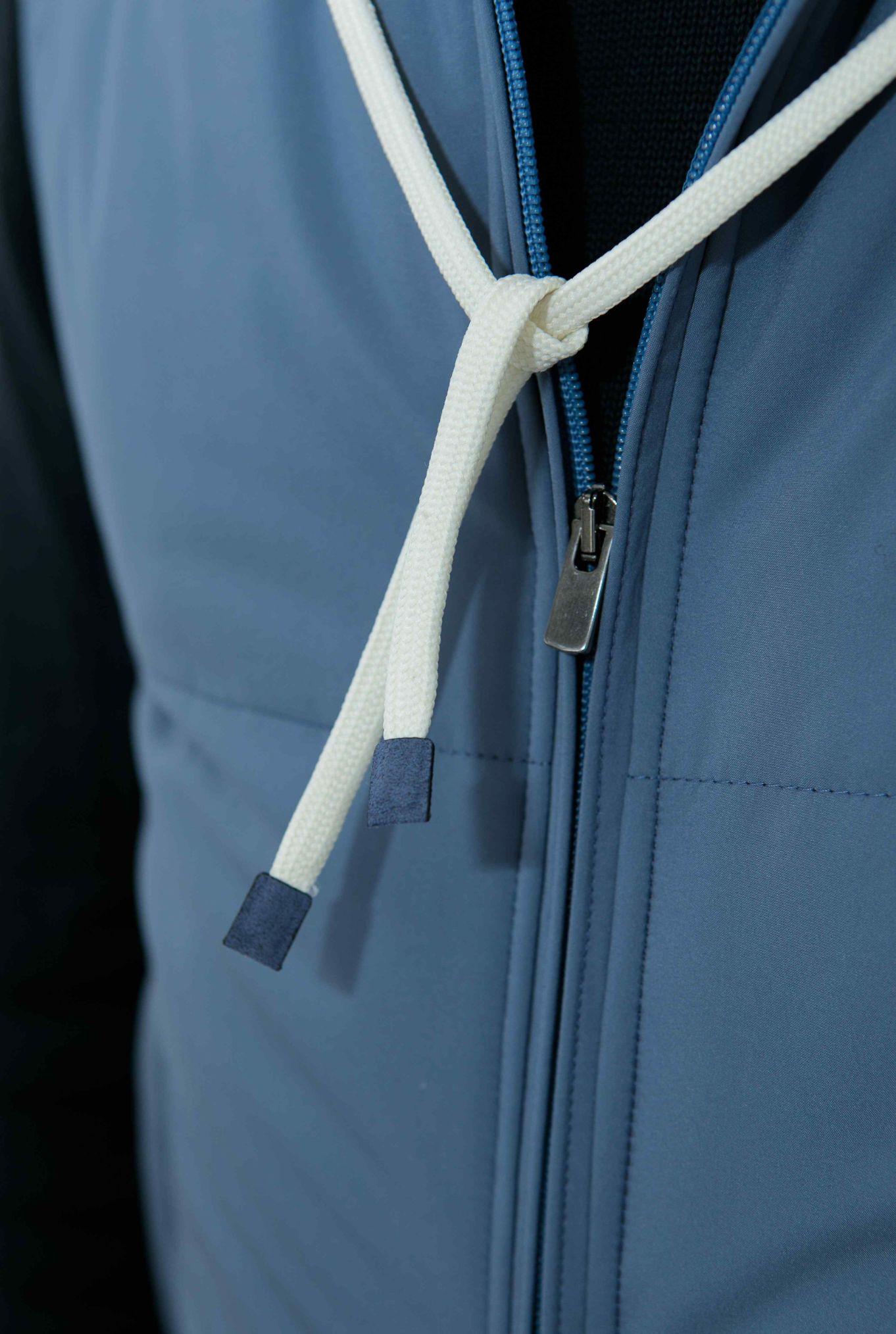 GUARINO Vest with Light Blue Hood
