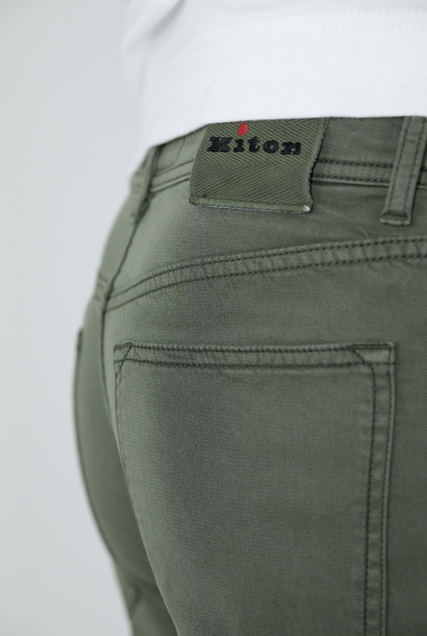 KITON Military Green 5-Pocket Trousers
