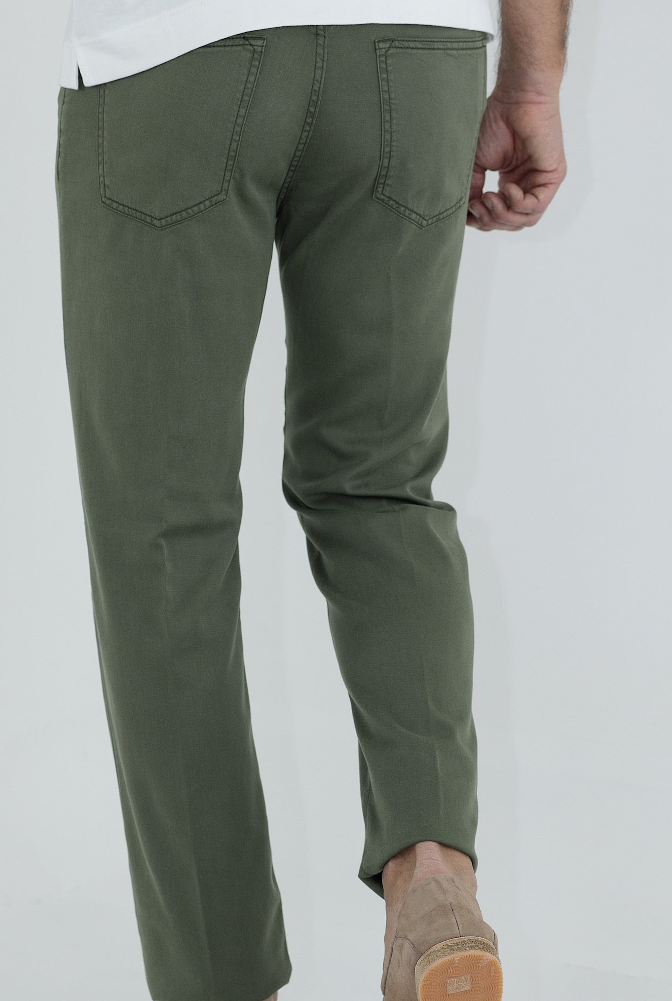 KITON Pantaloni 5 Tasche Verde Militare
