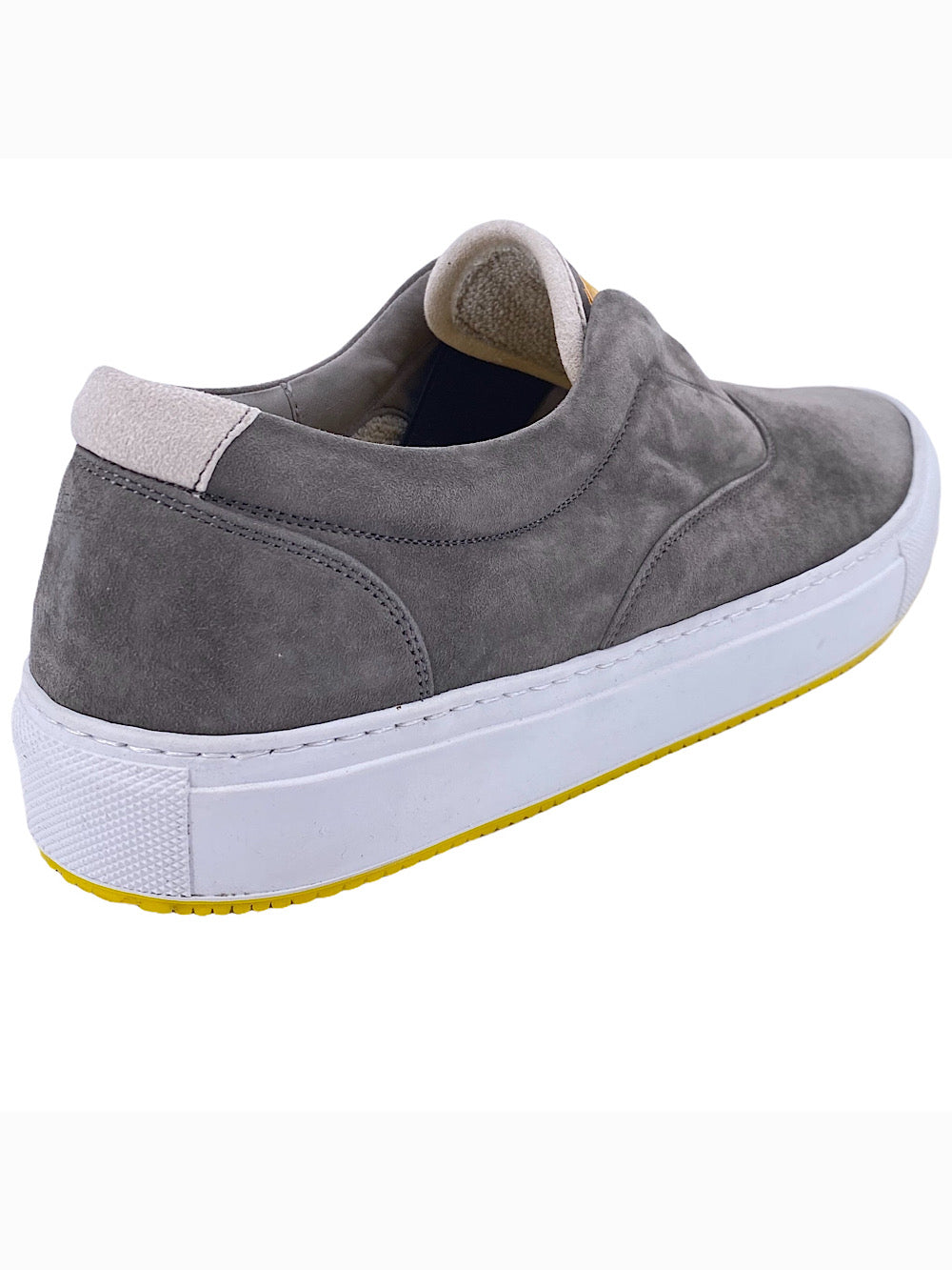 Svevo slip on sneaker in gray suede