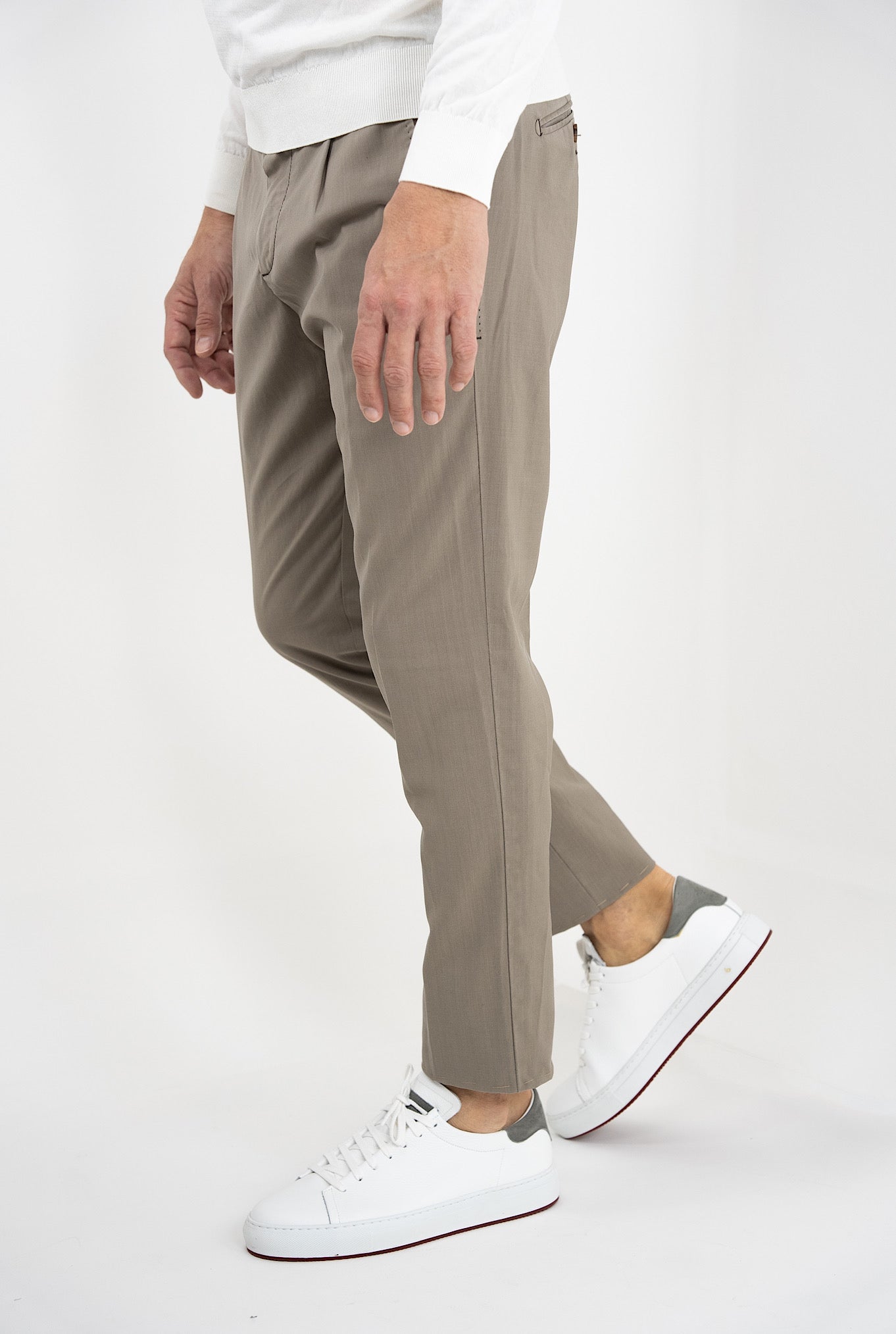 Myths Cool Wool Trousers with Beige Pinces