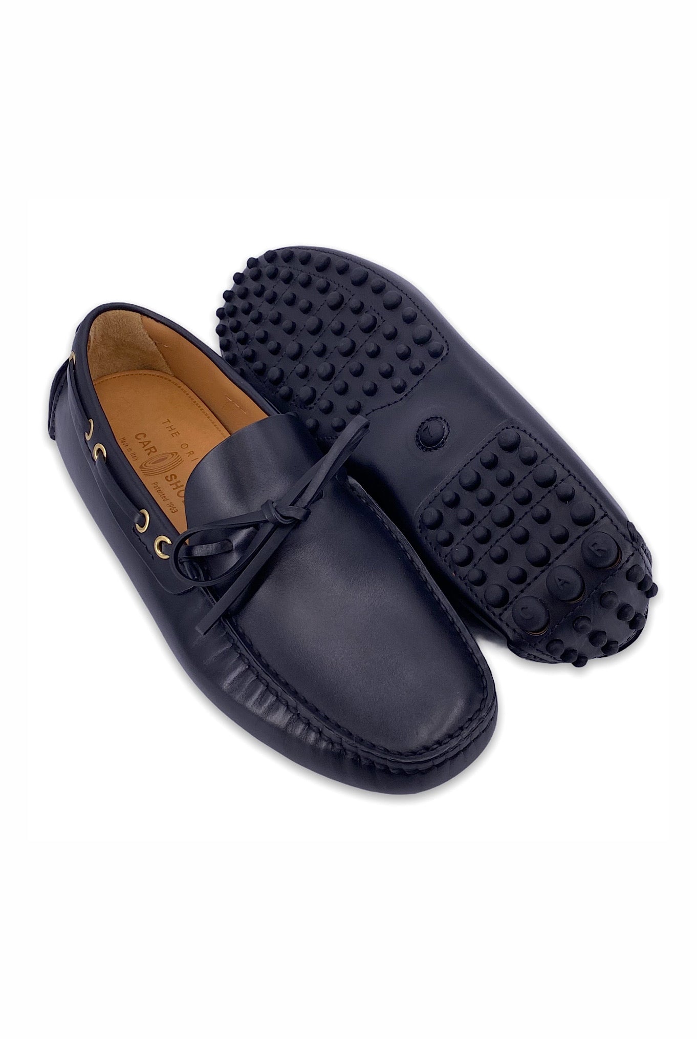 CAR SHOE Moccasin in Black Leather