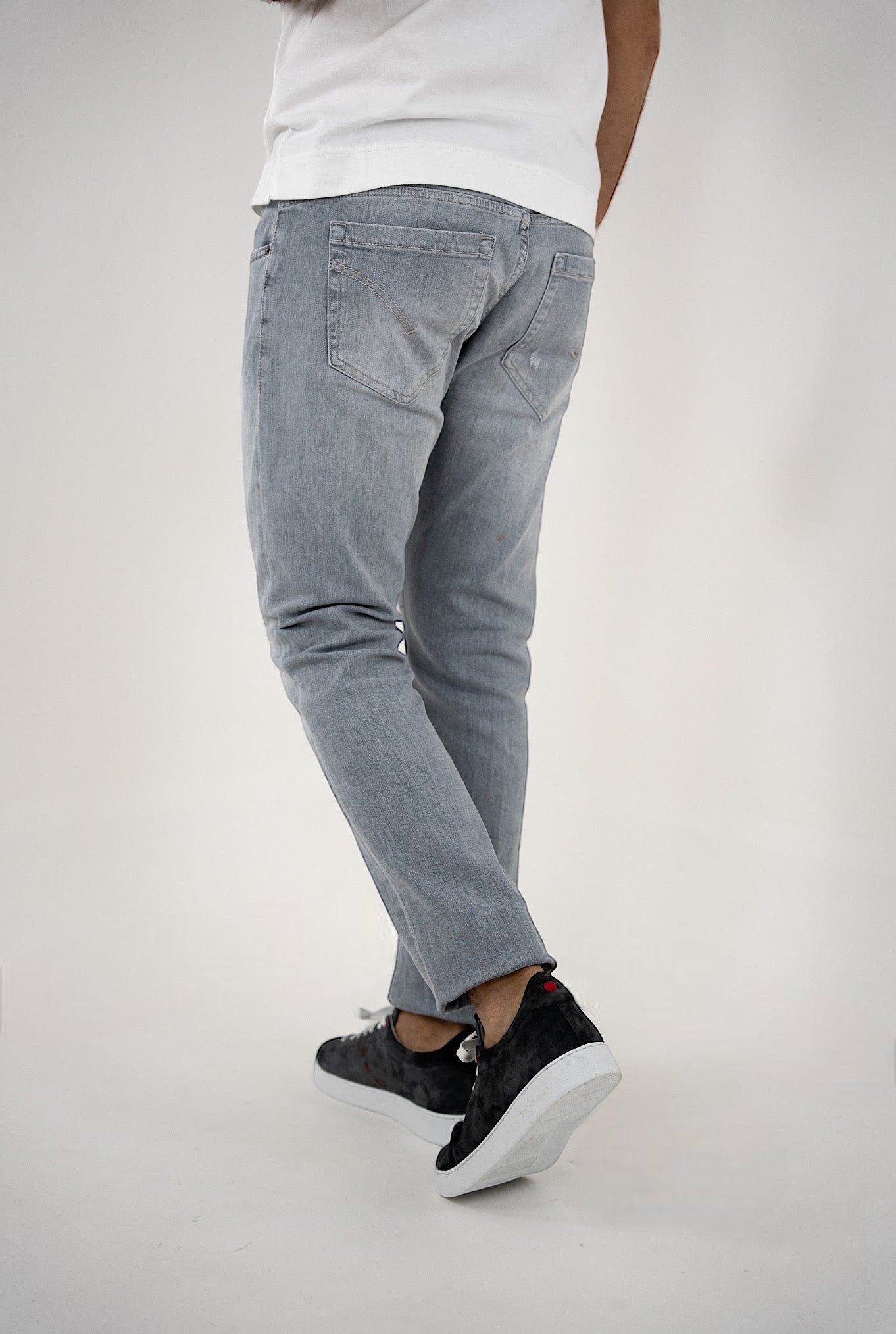 DONDUP Jeans mod. George Skinny in Denim Stretch Grigio
