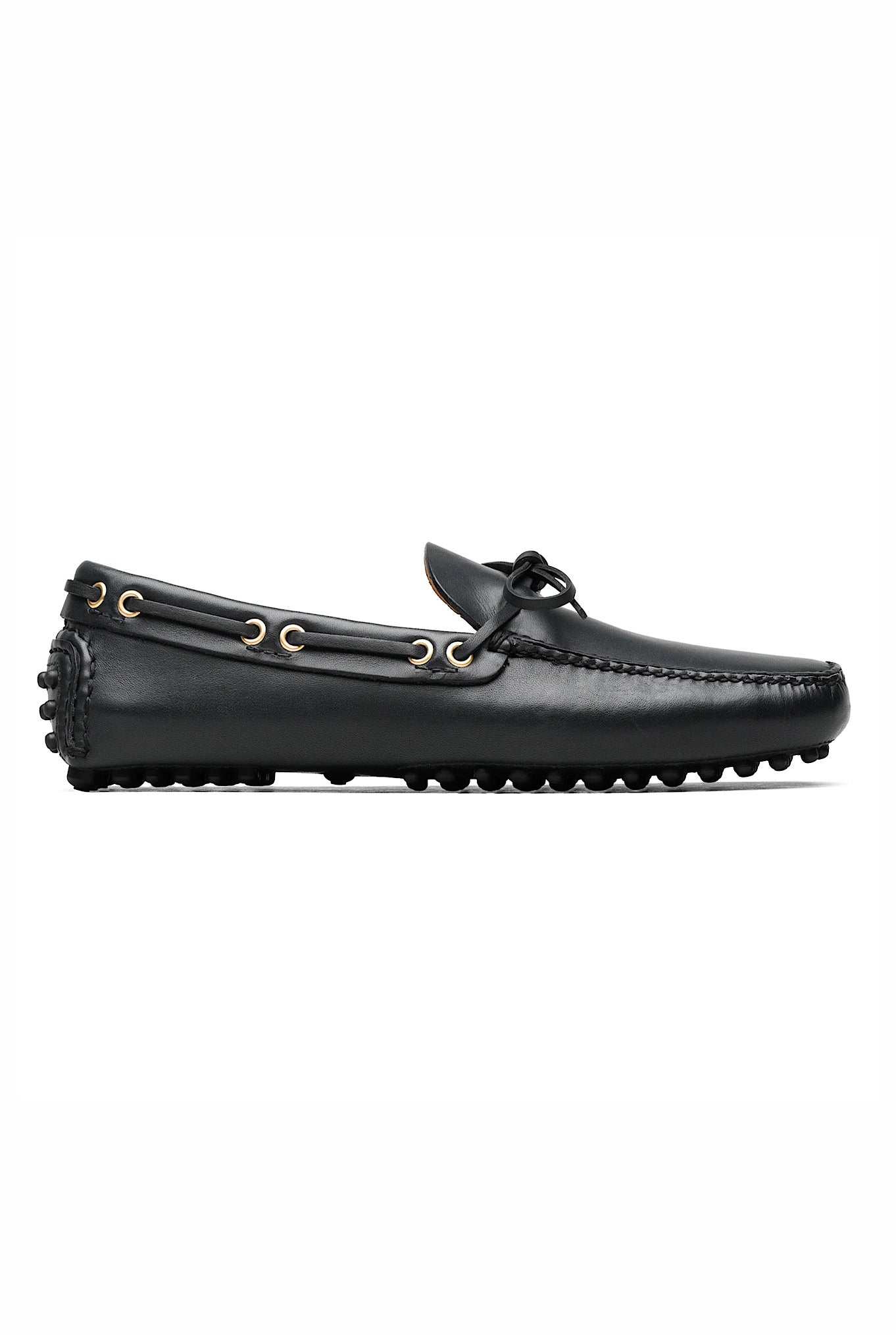 CAR SHOE Moccasin in Black Leather