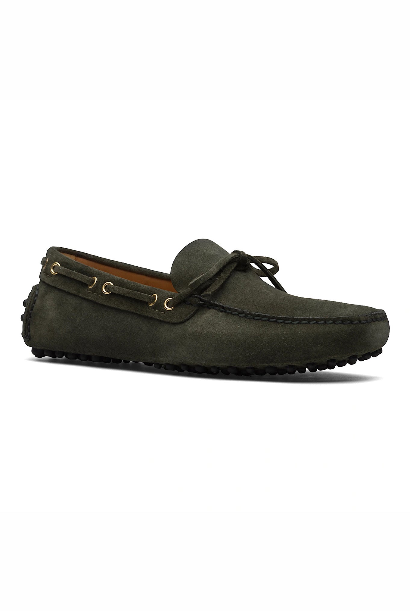 CAR SHOE Camouflage Green Suede Moccasin