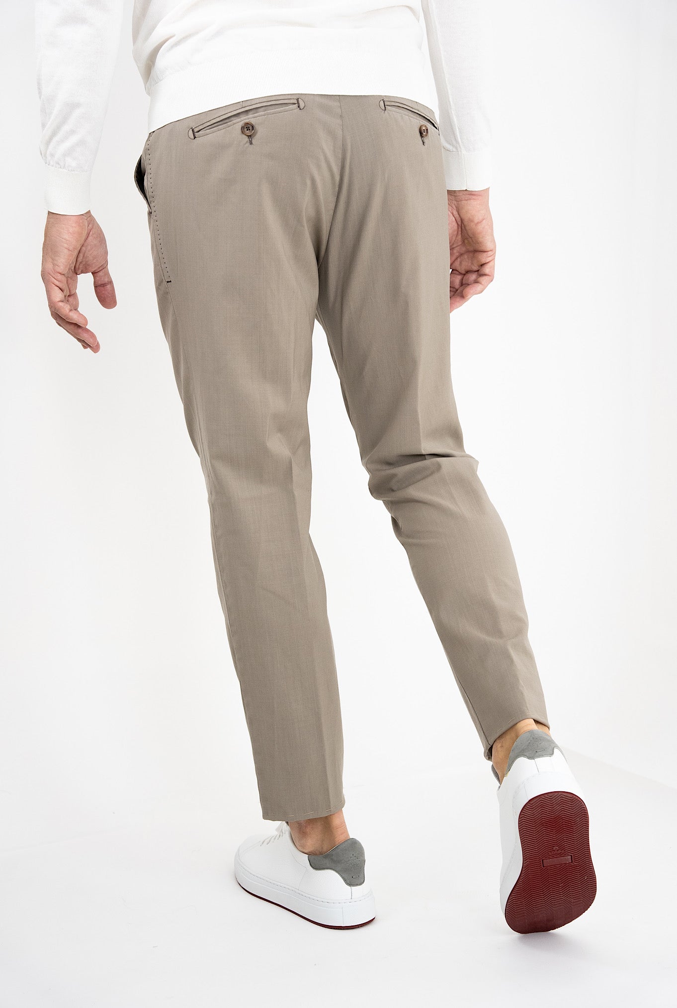 Myths Cool Wool Trousers with Beige Pinces