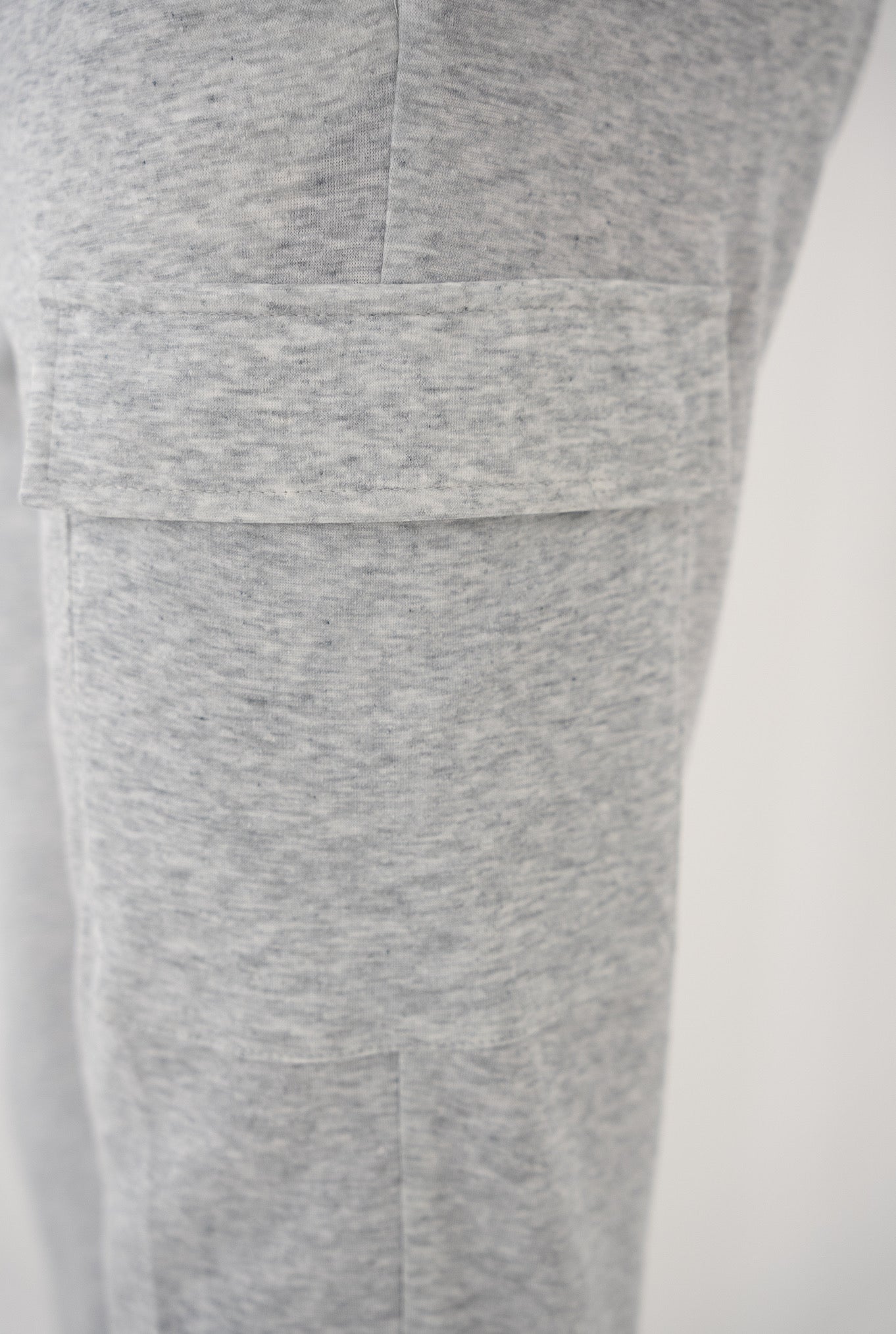 Pescarolo Light gray mélange trousers with drawstring