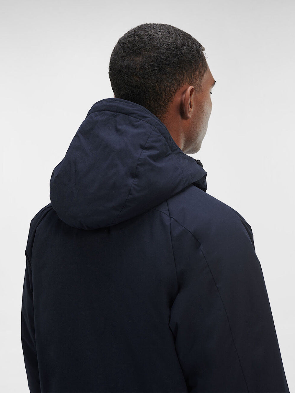 CP Company Navy blue padded jacket with hood