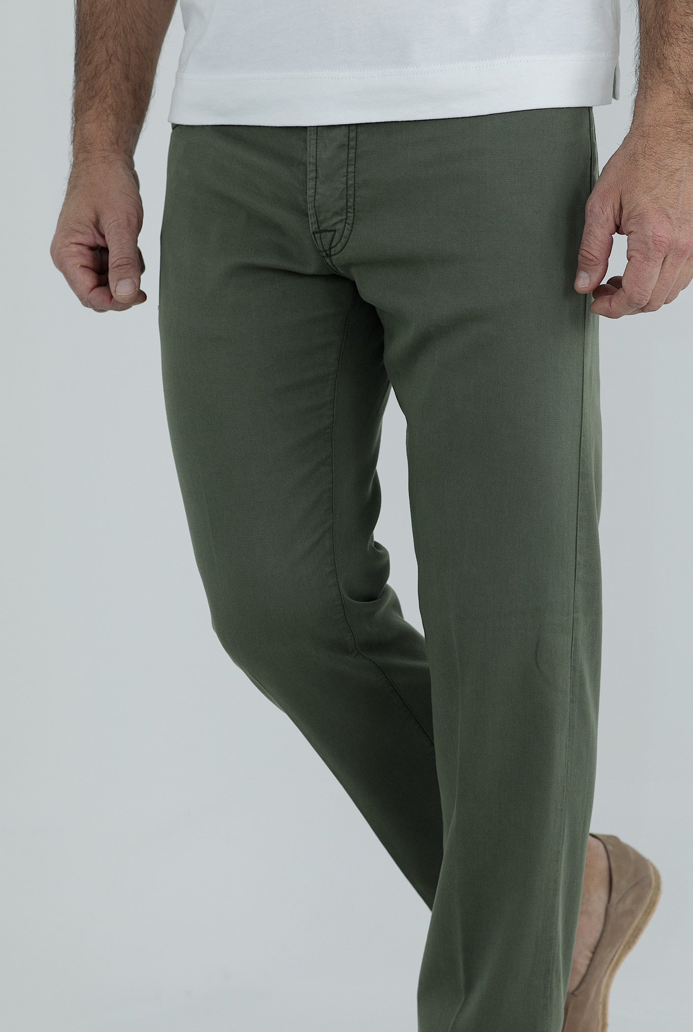 KITON Pantaloni 5 Tasche Verde Militare