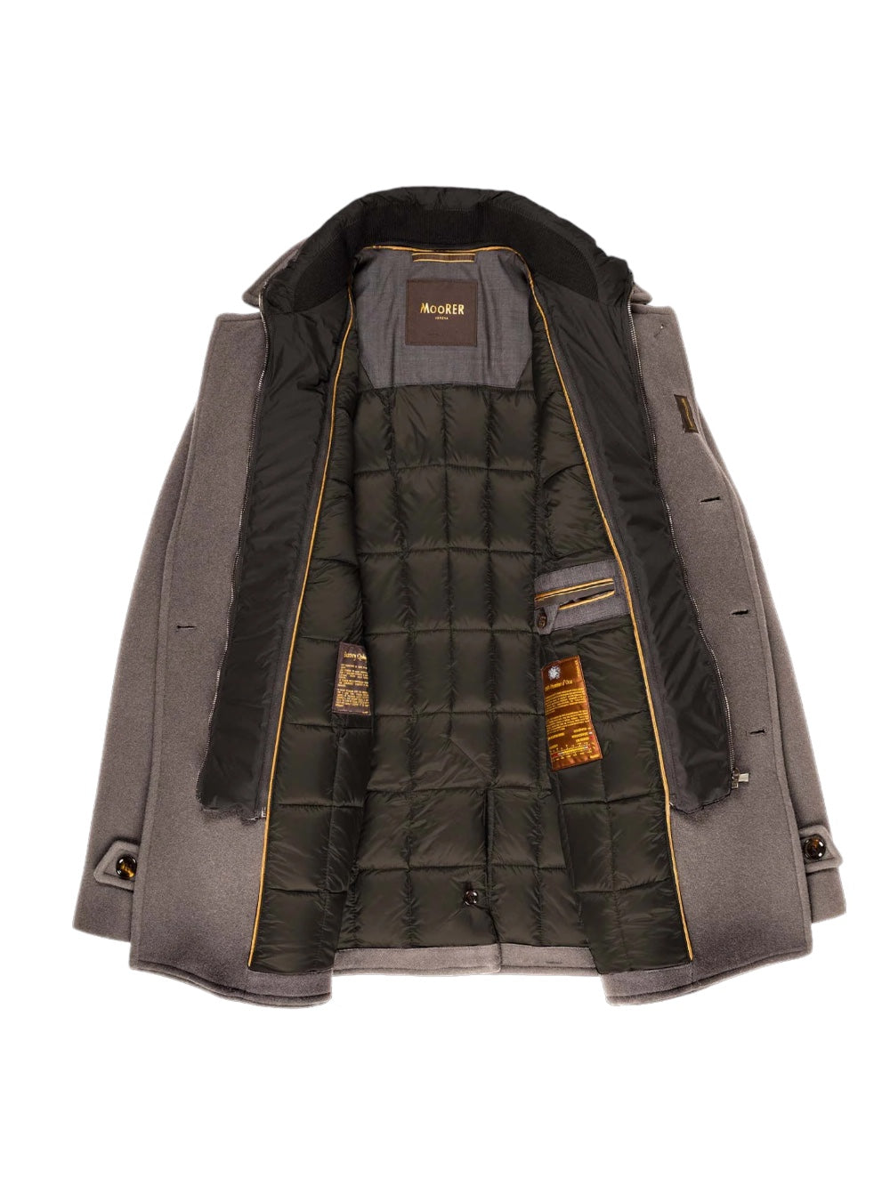 Moorer Peacot Double Breasted Padded Taupe